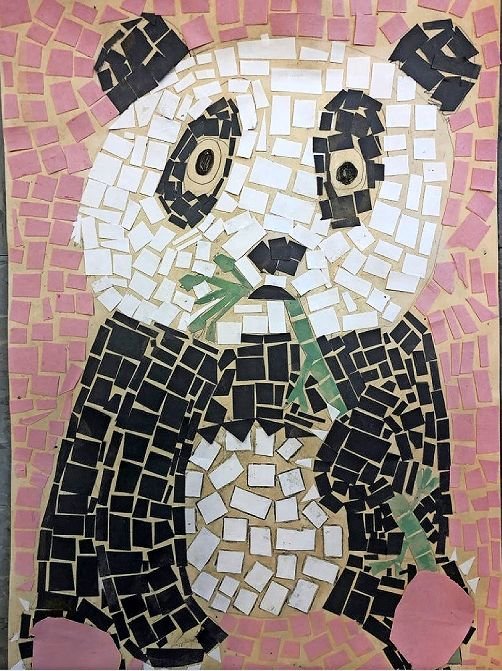 ‘Panda Mosaic’ is a piece by Riverdale/Kingsbridge Academy student Bridgette Donnery, and part of the Lehman Art Gallery’s online exhibit with the Bronx Borough Arts Festival.