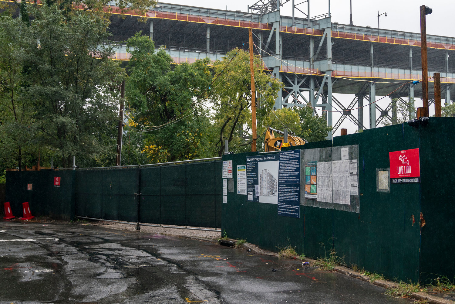 Construction is beginning on the Palisade Avenue site where Villa Rosa Bonheur once stood. Plans are to build a 55-unit apartment complex on the land overlooking the Spuyten Duyvil Creek.
