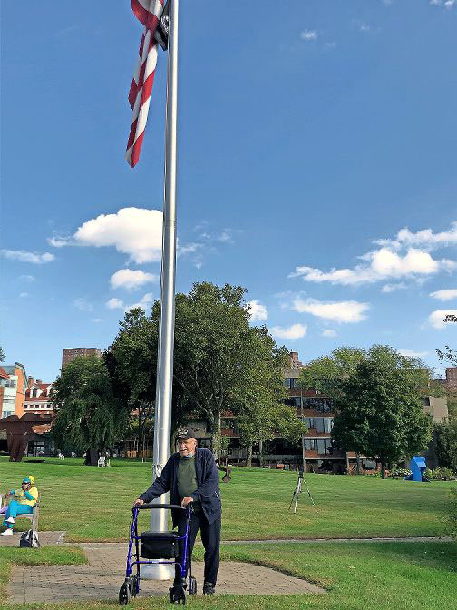 Irving Liebowitz is ready to return to Merrick after recuperating at Hebrew Home at Riverdale. But he isn’t leaving without first raising a POW/MIA flag at the Palisade Avenue campus just in time for Veterans Day..