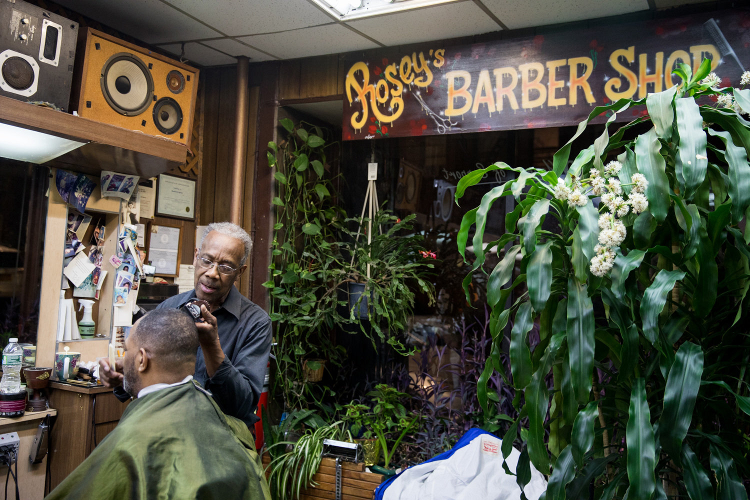 The Rev. J. Loren Russell has been getting his hair cut at Marble Hill’s International Unisex Salon since the ‘70s, with owner Roosevelt Spivey his barber for much of that time. Spivey is a master his clippers, which is what keeps Russell coming back. When Rosey’s business was threatened by a rent hike last year, Russell was confident Spivey would come out on top because the community was on his side.