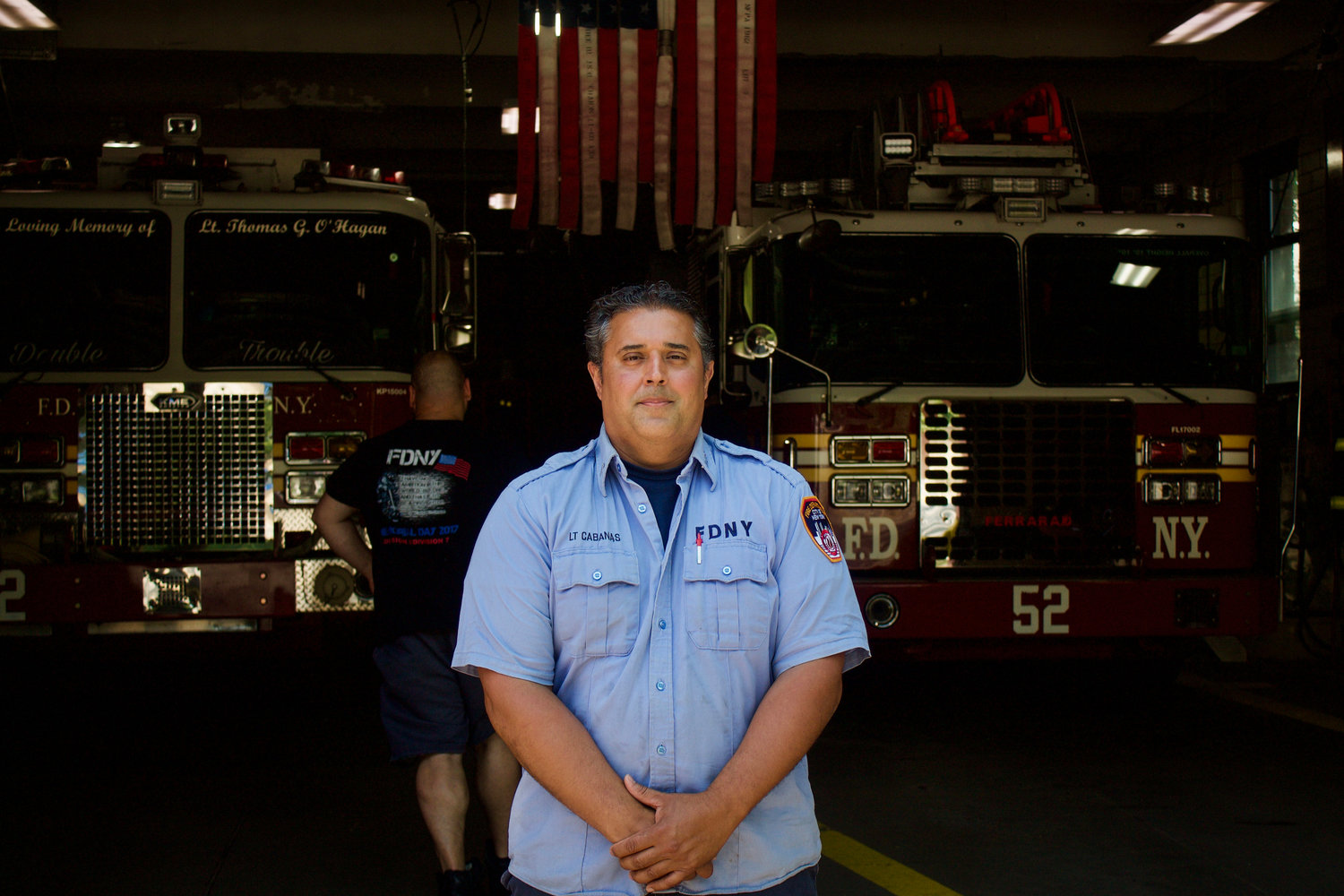 Lt. Gilbert Cabanas led his Ladder 52 crew into a sixth-floor apartment on West 240th Street on Nov. 4, 2019. He suffered second-degree burns to his hands and face while saving a woman’s life. That earned Cabanas the 2020 Hispanic Society/23rd Street Fire Memorial Medal of Valor for his heroics.