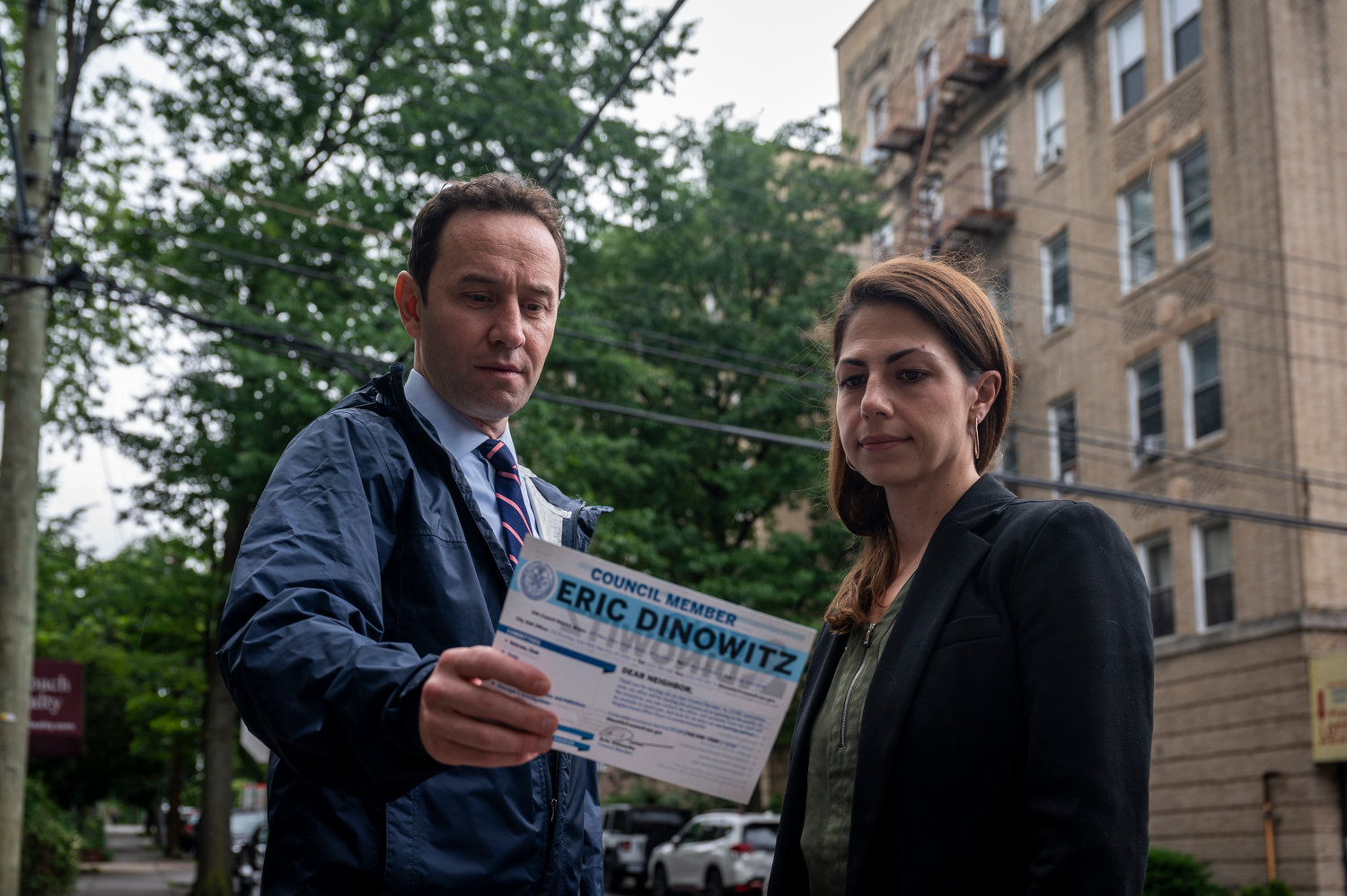 Dan Padernacht and Abigail Martin, both candidates seeking the Democratic nomination for the local city council seat, said they were surprised — and appalled — to see Councilman Eric Dinowitz use taxpayer money to send out what they say looks a lot like a political mailer. Such correspondence is technically illegal under city election law, but lawmakers have gutted that provision over the year, essentially allowing Dinowitz free reign to use his office this way.
