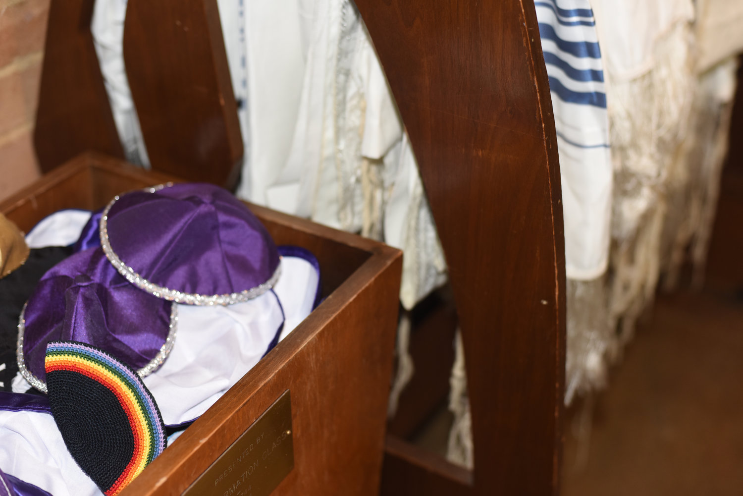 Sherry Kassel donated a Pride-themed Yarmulke saying she had an extra. She hoped it would make another LGBTQ congregant feel comfortable at Riverdale Temple with their Jewish faith.