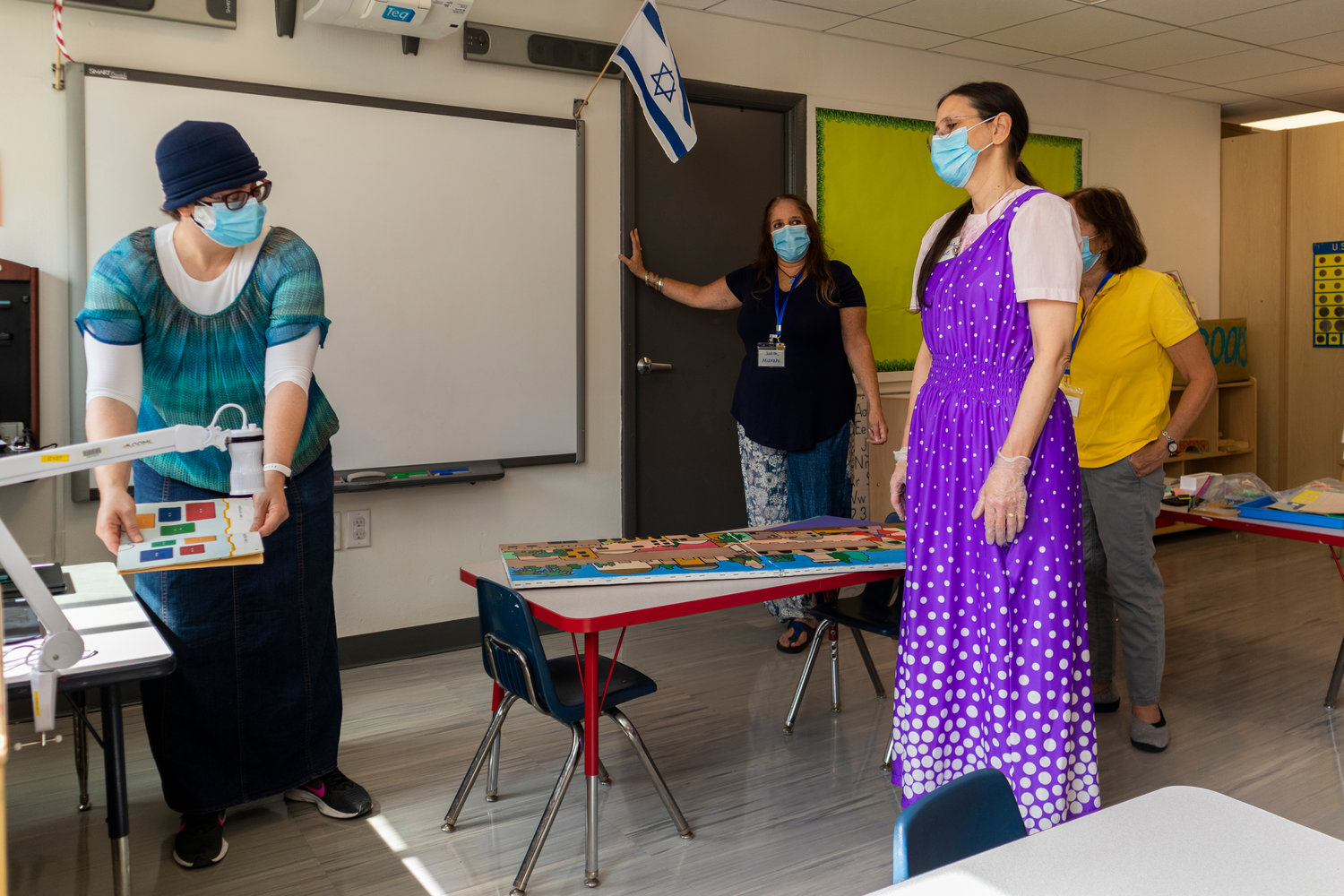 At Kinneret Day School, teachers had to adapt to a wide array of completely new teaching conditions. However, they found that by embracing these changes, they could adjust their teaching methods to better serve students.