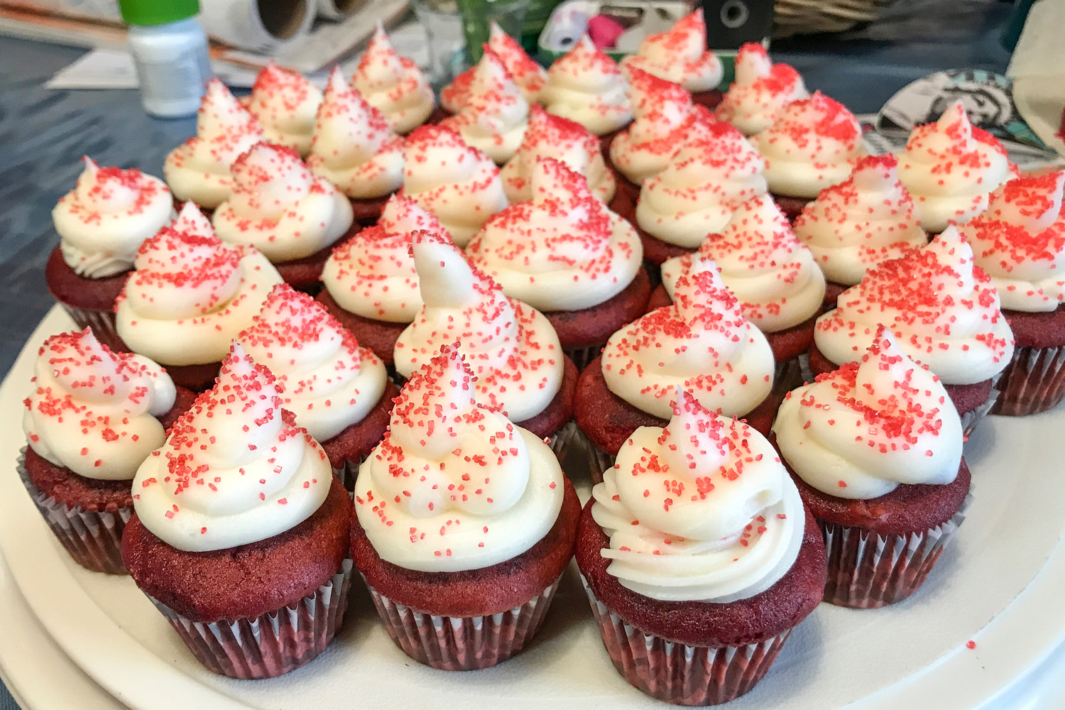 Little Lamb Cupcakes’ most popular cupcake is red velvet, which business owner Lucy Kassel decorates with cream cheese icing using her own recipe. She uses her grandmother’s recipes for the majority of her other cakes.
