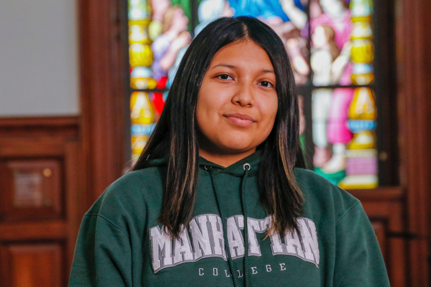 Doriz Yari a biology major at Manhattan College, was one of a small group of college students given a chance to join a video conference with Pope Francis this past week. Although the conference itself didn’t quite work out as organizers had hoped.