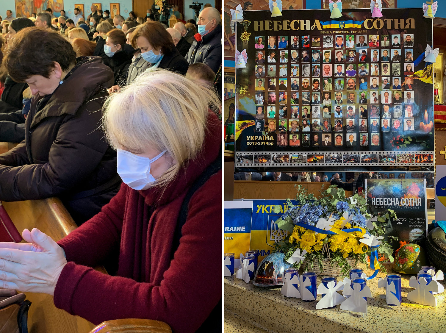 By the time Sunday morning Mass started at St. Michael’s Ukrainian Catholic Church in Yonkers, there was nowhere for any latecomers to sit. A sanctuary already filled with religious iconography added patriotic symbols like Ukrainian flags from a congregation fearing for their Eastern European home as Russia continued its unprovoked attack on neighboring Ukraine.