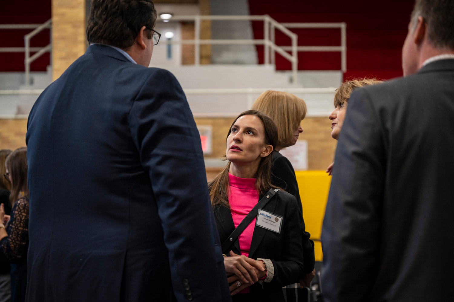 State Sen. Alessandra Biaggi — who is running for the congressional seat currently held by Tom Suozzi — was one of a number of local elected invited to U.S. Rep. Jamaal Bowman’s town hall with House Speaker Nancy Pelosi at the College of Mount Saint Vincent earlier this week.