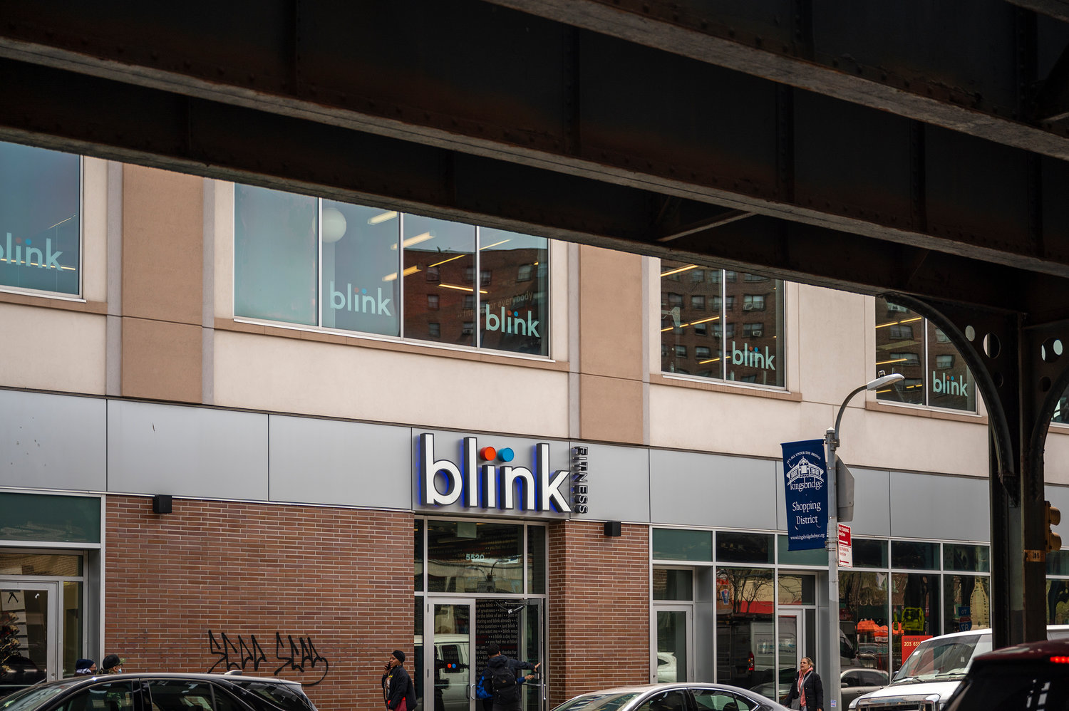 The exterior of the Blink Fitness at 5520 Broadway on April 13, 2022.