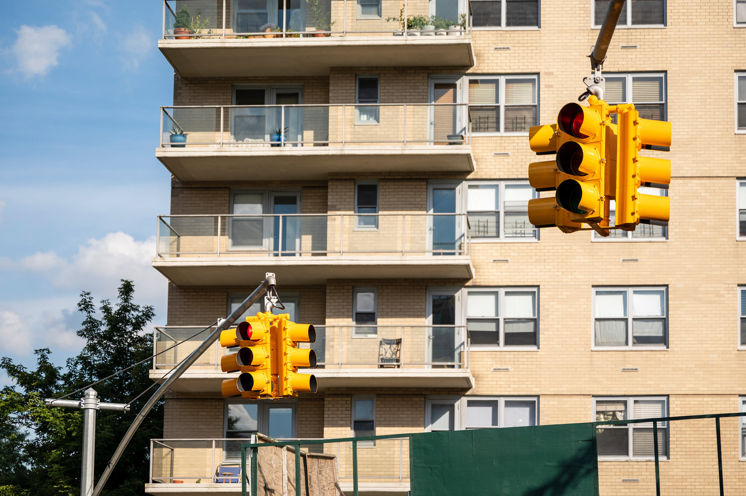 Councilman Eric Dinowitz and Assemblyman Jeffrey Dinowitz celebrated the installment of a traffic signal at Kappock Street and Johnson Avenue on Thursday after a long battle for pedestrian safety. The lights were in full operation Friday, Aug 5.