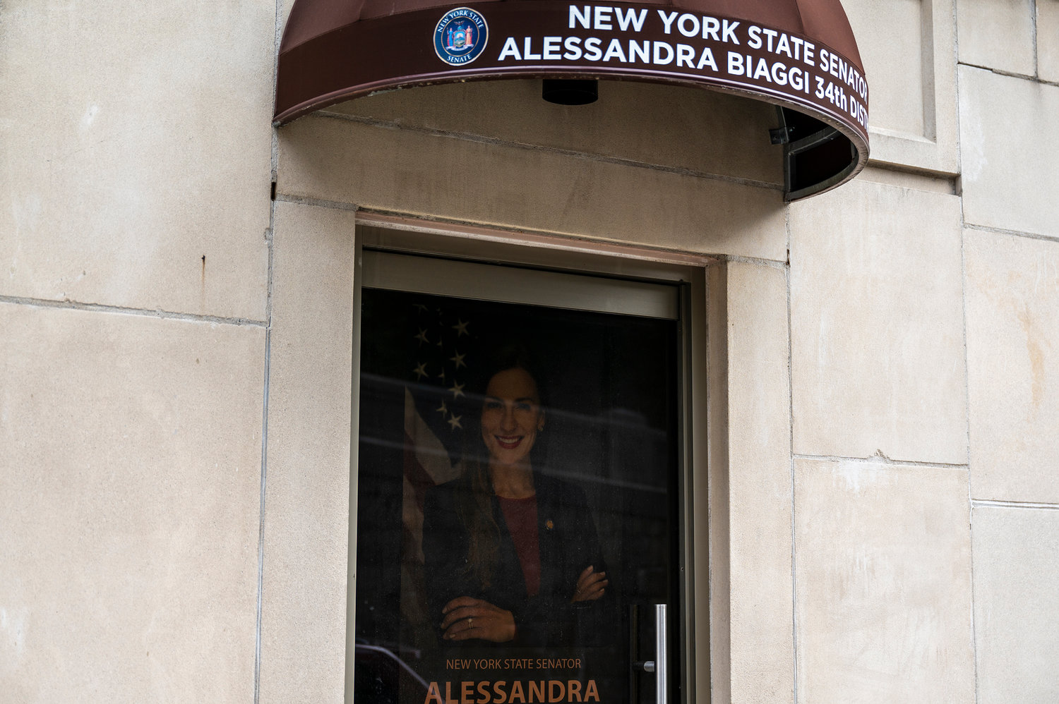 A view inside New York state Sen. Alessandra Biaggi district office on Sept. 7. Since the beginning of the pandemic, the senator’s office has been closed to walk-in services.