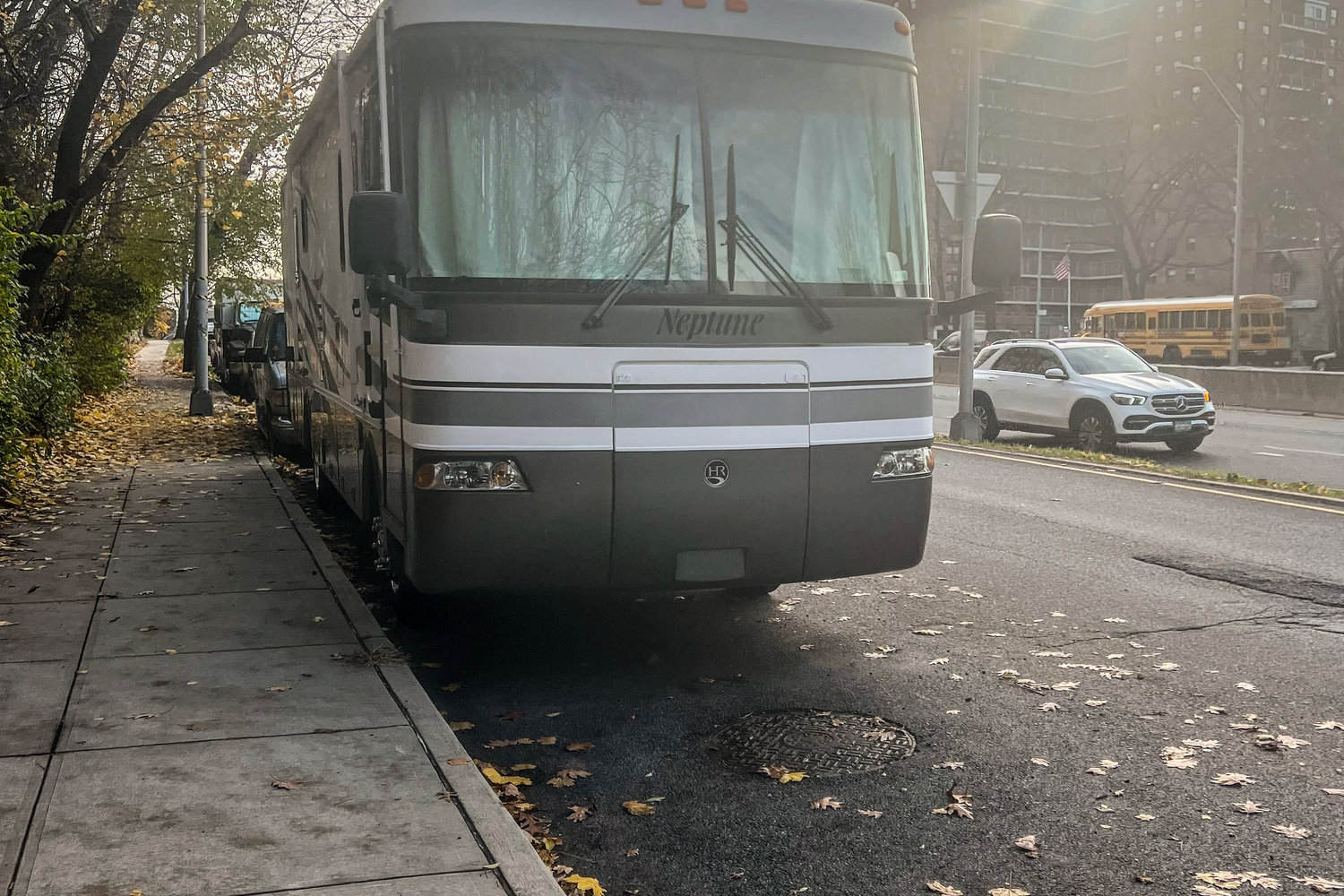 Camper located on Henry Hudson Parkway East between West 246th Street and West 250th Street has a Pennsylvania license plate and allegedly was parked there without moving for months.