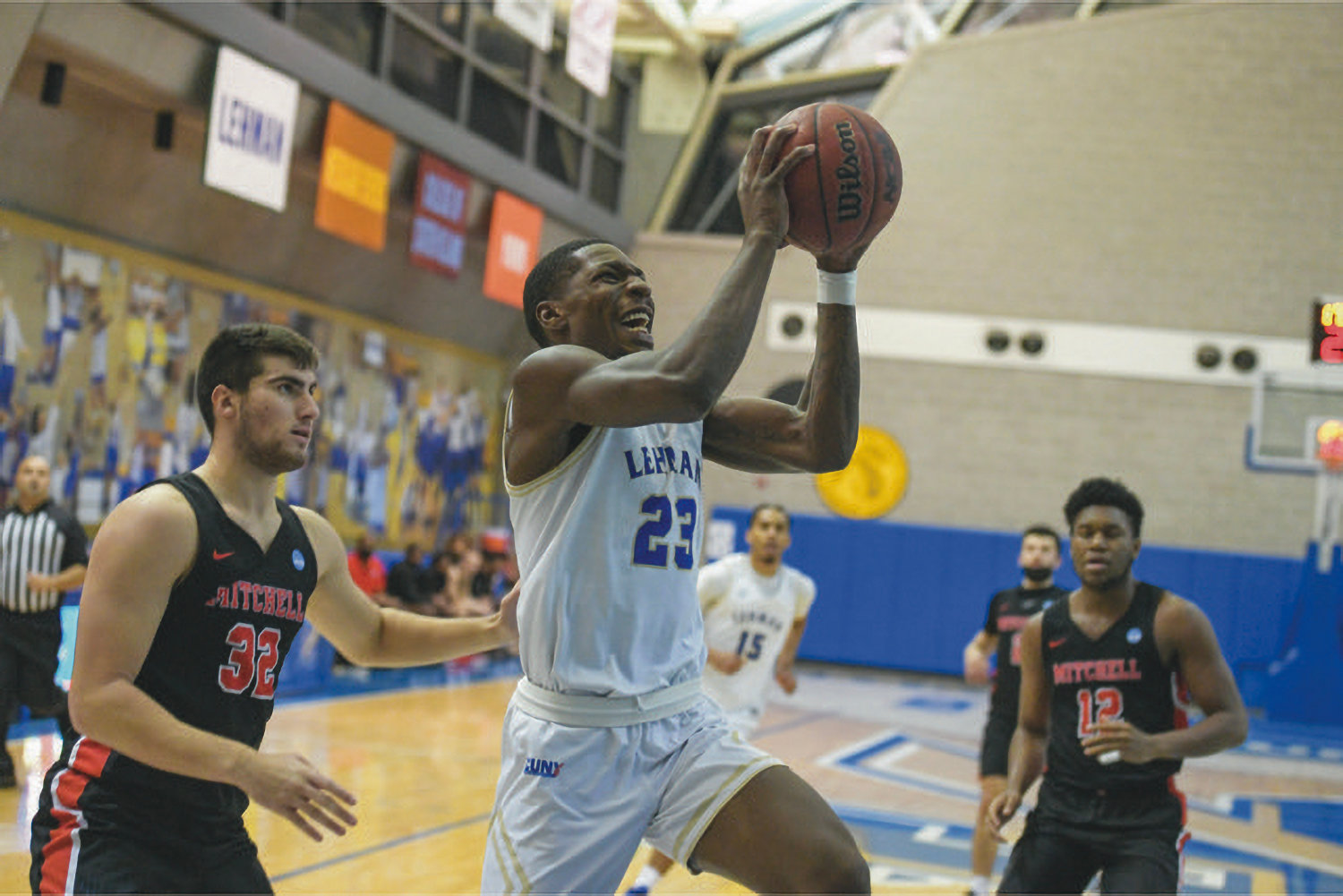 With 29 points in a 79-64 win over Pratt Institute in early December, senior Isaiah Geathers of Lehman College became the all-time leading scorer in the college’s men’s basketball history. As of Dec. 7, Geathers had 1,514 points. The previous leading scorer was Duane Rhoden, who had amassed 1,497 point playing for the 6-4 Lightning from 2005-2009. The school was scheduled to present Geathers with something Dec. 14 before its game against St. Joseph’s College.
