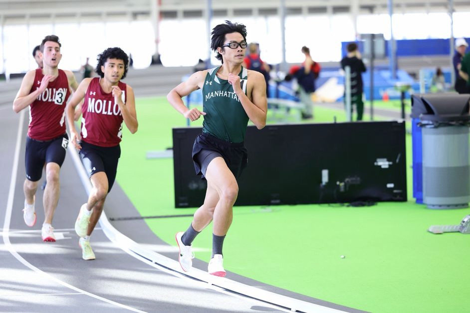 Brendan Chan, of Bronxville and graduate of Riverdale/Kingsbridge Academy, wins the 3000m race with a time of 9:24.24 at the MLK Tribute Monday in Staten Island.