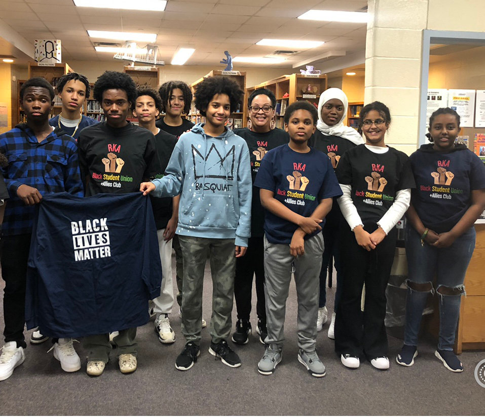 Students from the Black Student Union & Allies Club at Riverdale / Kingsbridge Academy gained a little bit of hip-hophistory at the school's library when they helped create an exhibit under the guidance of Julia Loving, librarian and media specialist.
