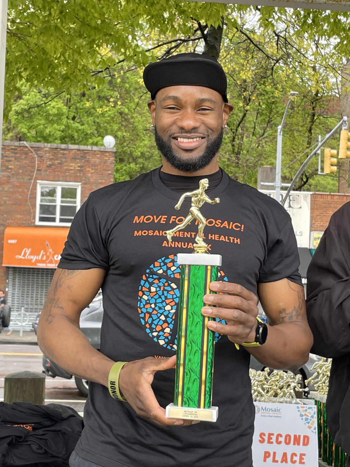 Chester Black, 37, of Brooklyn was the overall champion in the men's division of the annual Mosaic Mental Health 5K walk/run with a time of 20:53.7.