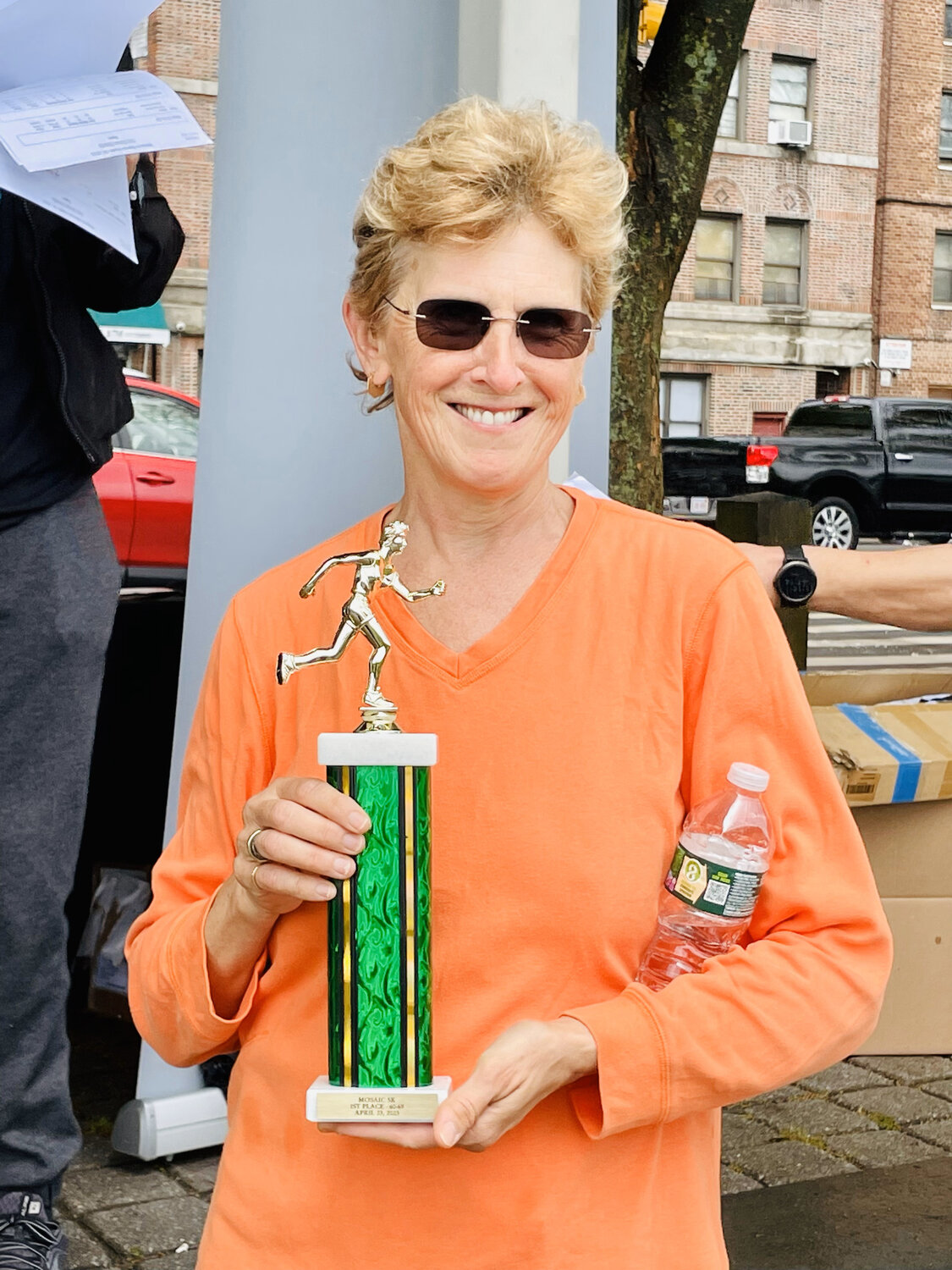 Kathleen Nolan, 66, of the Bronx was the champion in the 60-69-year-old women's division with a time of 33:29.2.