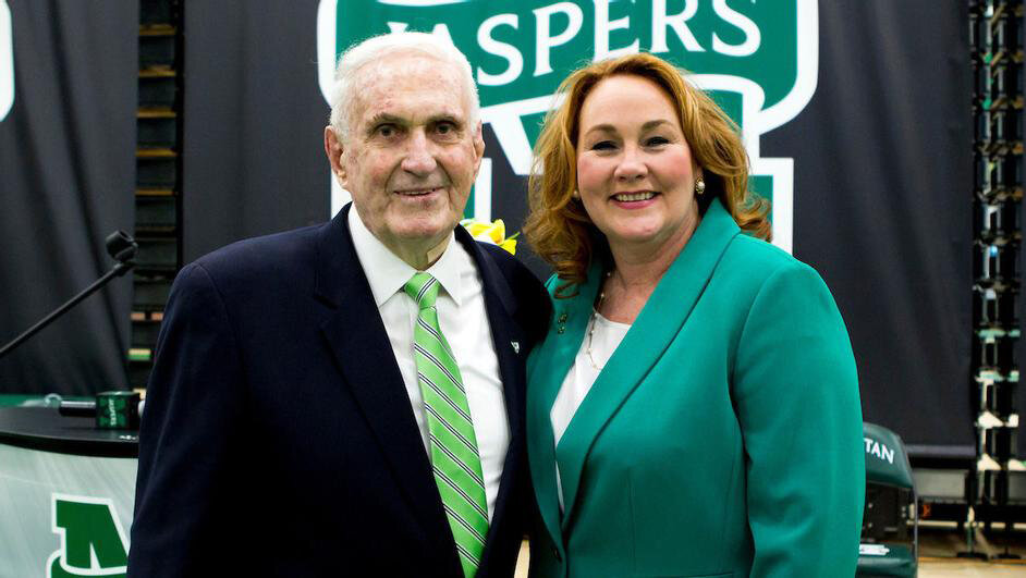 Marianne Reilly is all smiles in 2016 when she was first announced as the first woman to take over the athletics department at Manhattan College