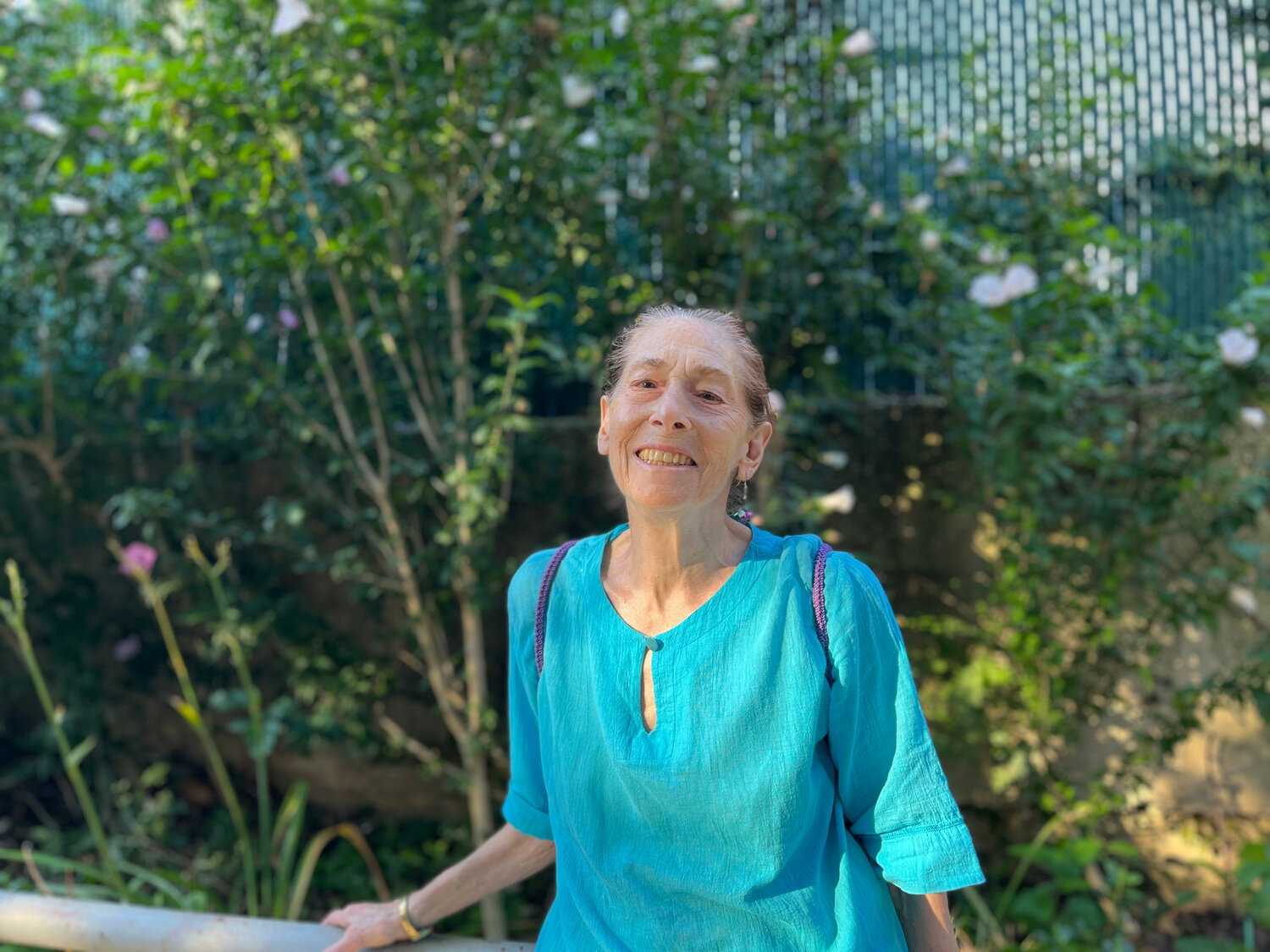 Rita Freed started the community garden at the plaza at Kappock Street and Knolls Crescent in Spuyten Duyvil 14 years ago.