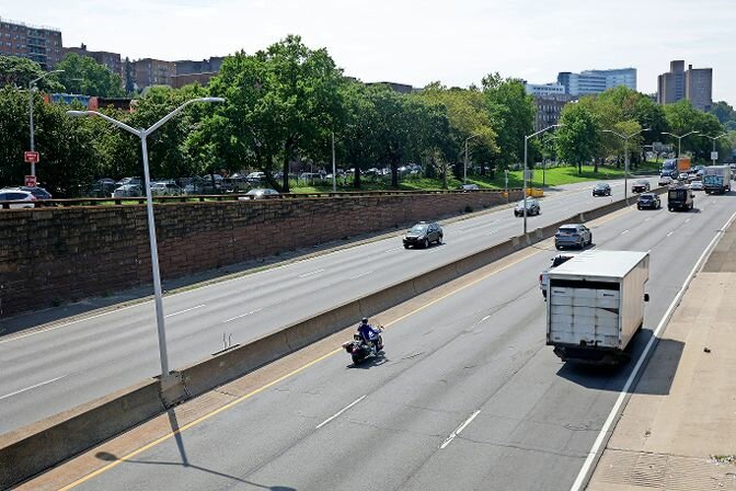 Cars going down the Major Deegan Expressway in Kingsbridge on Tuesday, Aug. 22 near where a fatal crash claimed the life of Justin Francisco of Mount Vernon.