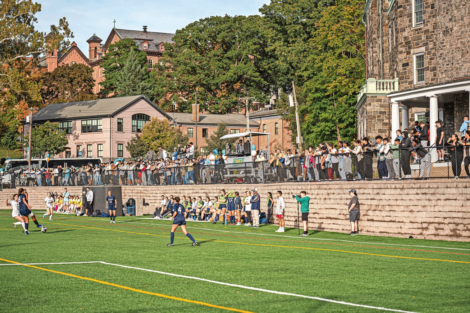 The sights and scenes of the neighboring Hudson River are part of the attraction for attending soccer and lacrosse games at Marillac Field on the campus of College of Mount Saint Vincent. However, there is a bigger picture starting to take shape for the Mount’s athletics teams in hopes of maximizing their competitiveness in the Skyline Conference of NCAA Division III.