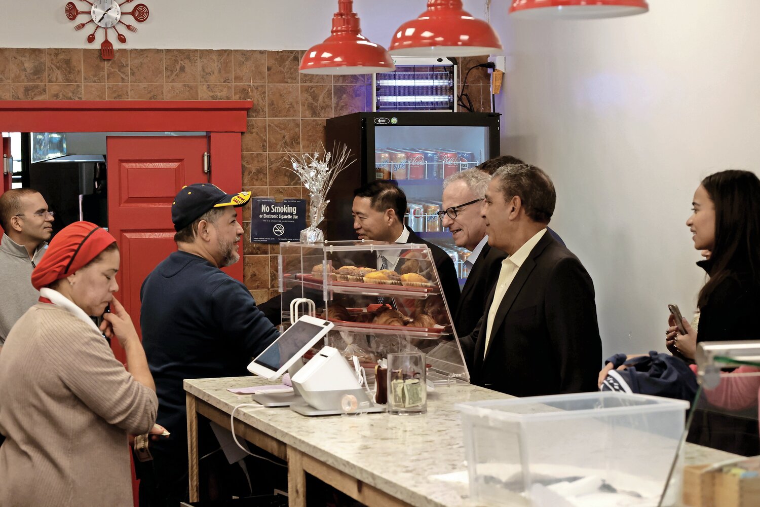 One of the small business stops for the electeds and the small business services commissioner Kevin Kim was My Kitchen Flavor. The business has been in operation for about four months and sells Dominican food.