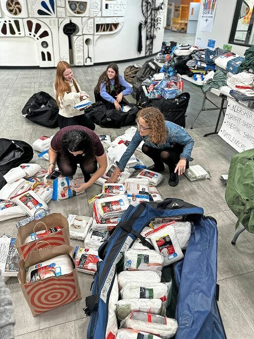 The SAR community, students, faculty and community members have collected nearly 16,000 essential items to be airlifted to the frontlines in Israel. The items were packed completely by volunteers, including elected officials like U.S. Rep. Ritchie Torres. In addition students have written letters to IDF soldiers and had them hand-delivered to military bases.