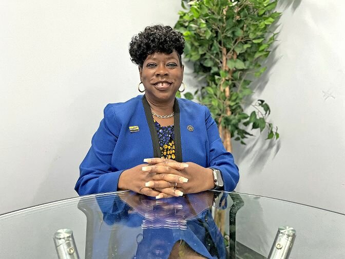 Bronx District Attorney Darcel Clark, shown inside Riverdale Y on June 8, 2023, has won relection for another term as DA.  She says she plans on continuing to drive violence down through prevention and providing resources the Bronx.