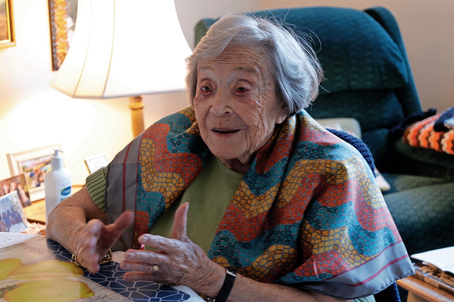 Helen Mermelstein-Weiss is a 101 year old Holocaust survivor residing in RiverSpring. She remains active and in high spirits regardless of her age.