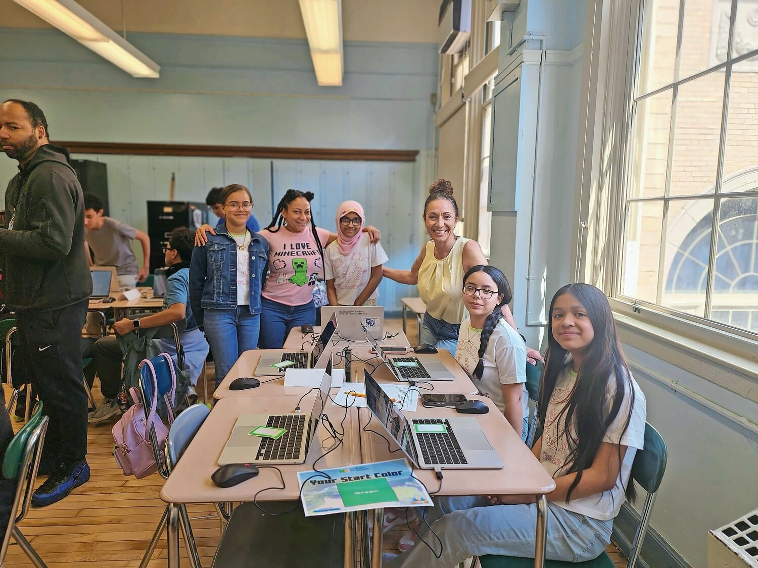 The all-girl team at P.S 86 marks their second year participating in the Minecraft Education Challenge.
