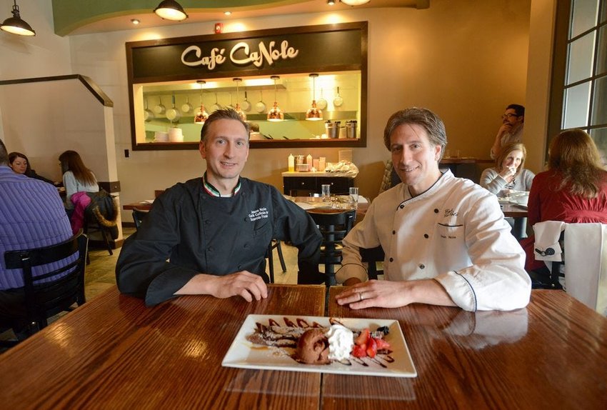From left, Jason and Dean Nole, co-owners of Cafe CaNole at 1 Campion Road in New Hartford.