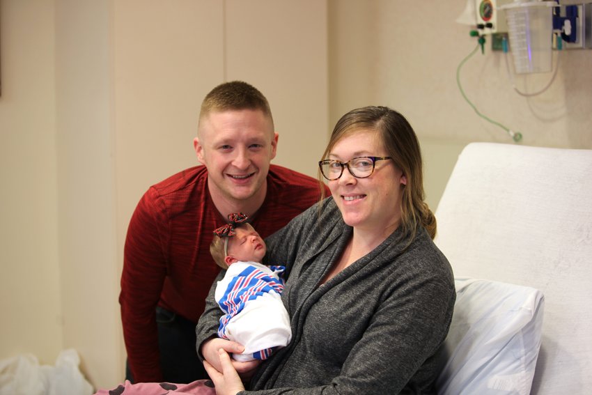 NEW YEAR WELCOMING &mdash; Jesse and Catherine Polisse, of Canastota, welcomed their daughter, the first baby of the new year born in Oneida Health, at 3 a.m. in New Year&rsquo;s Day, Saturday, Jan. 1, 2022.  Baby Josephine, who arrived at Oneida Health&rsquo;s Lullaby Center, weighed 5 pounds, 7 ounces and was 18 1/2 inches long.  As part of an annual tradition at the hospital, Jesse and Catherine were presented with a small gift from the Oneida Health Auxiliary to help with newborn essentials.