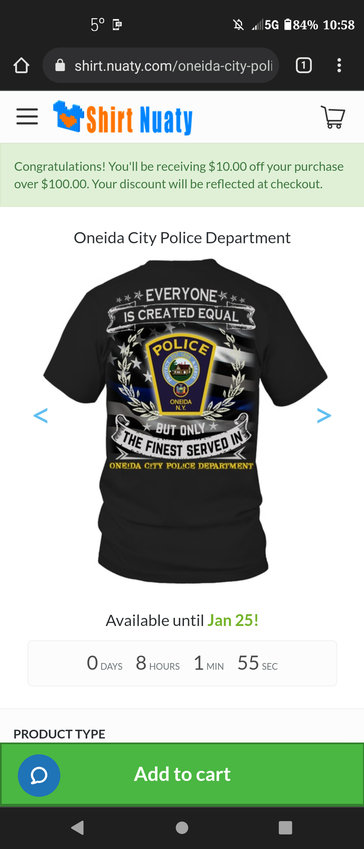 NOT WHAT IT SEEMS &mdash; The Oneida City Police Department has state they are not affiliated with a text nor the link it offers selling t-shirts with the Department patch. The OPD cautions people from clicking any links they are not familiar with.
