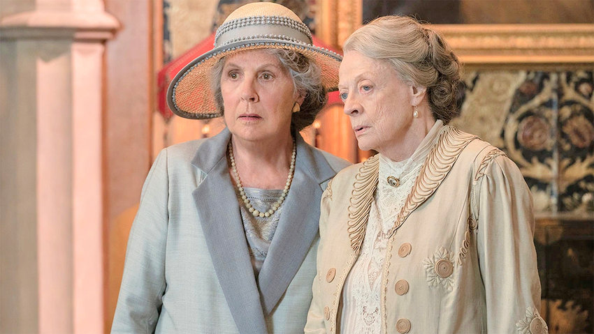 Penelope Wilton and Maggie Smith in a scene from &ldquo;Downton Abbey: A New Era.&rdquo;