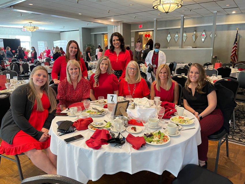 Women from Standard Insulating Co. at the Go Red For Women Luncheon on Wednesday at Hart&rsquo;s Hill Inn in Whitesboro.