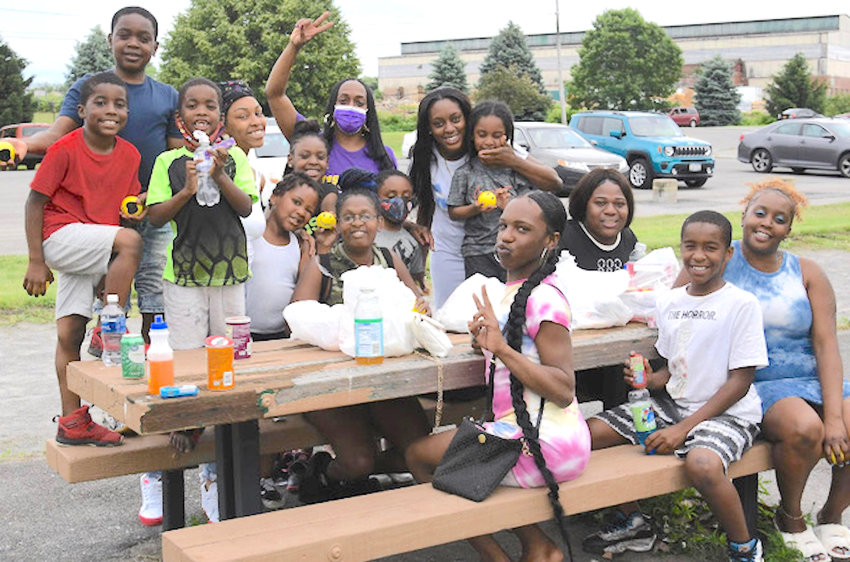 A group having fun at the 2021 Copper City Collective Juneteenth Celebration.