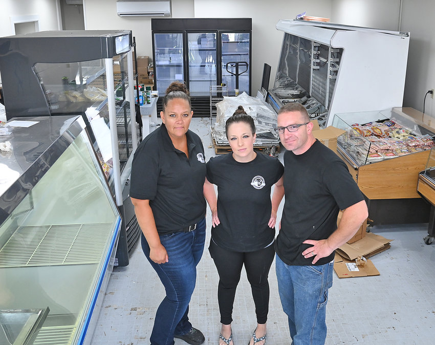 Mazzaferro&rsquo;s Meats &amp; Deli will open a satellite location on Railroad Street in Rome next week, featuring the talents of, from left, Missy Roberts, cook; Sabrina Davis, manager; and Brandon Ferrare, butcher.