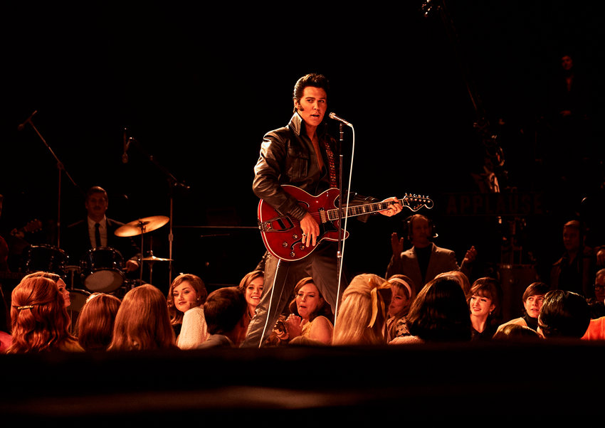 This image released by Warner Bros. Pictures shows Austin Butler in a scene from &quot;Elvis.&quot;