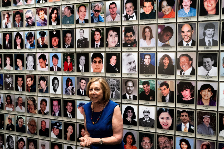 9/11 Memorial &amp; Museum President &amp; CEO Alice Greenwald speaks at a portrait-hanging ceremony on Wednesday, June 29, 2022 in New York. Antonio Dorsey Pratt's portrait was the last one hung in the museum. (AP Photo/Julia Nikhinson)