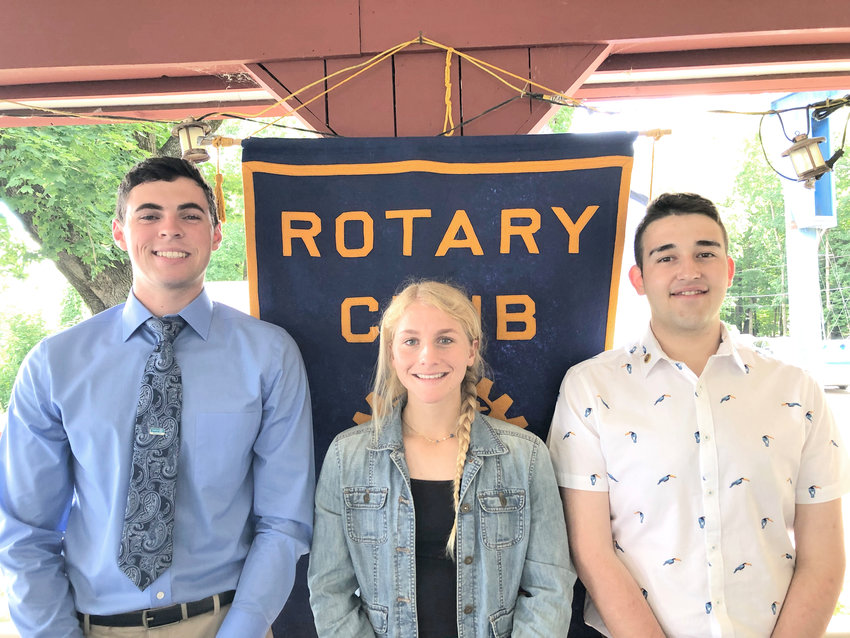 ROTARY SCHOLARS &mdash; The Rome Rotary Club has awarded scholarships to three recent Rome Free Academy graduates, from left: Joe Keeney, Lauren Dorfman and Frank Till.