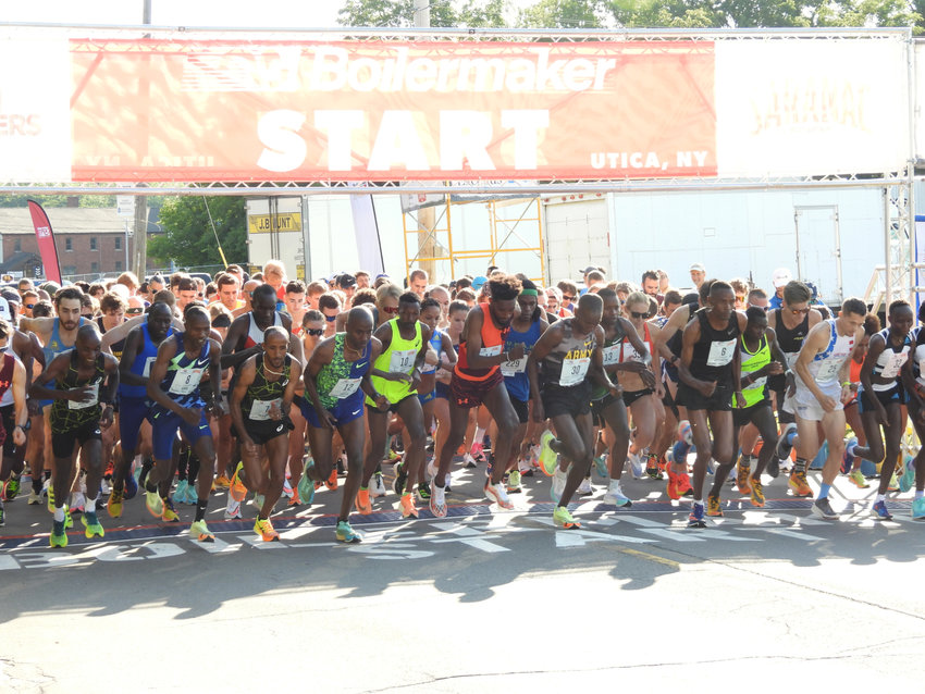 Runners take off for the 45th Boilermaker Road Race on Sunday, July 10 in Utica.