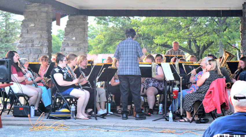 Members of the Boonville Concert Band perform a free show on Friday, July 15. The event kicked off this year&rsquo;s summer concert series for the group. The next show in the series is Friday, July 22, at Erwin Park.