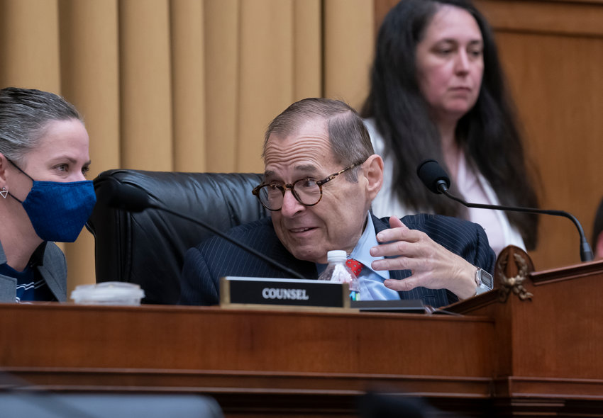 House Judiciary Committee Chair Jerry Nadler, D-N.Y., as the panel holds a markup on the Assault Weapons Ban of 2021, at the Capitol in Washington Wednesday.