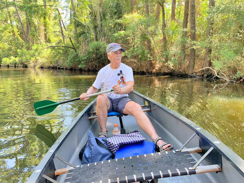 Grandmaster Clifford Crandall Jr., owner and operator of the American Martial Arts Institute in New Hartford, canoes while on vacation in Hilton Head, S.C.