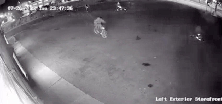 Four vandals on bicycles were captured on security camera footage throwing rocks and other objects through the front window of Copper City Smoke and Beverage late Tuesday night. Rome Police are investigating.