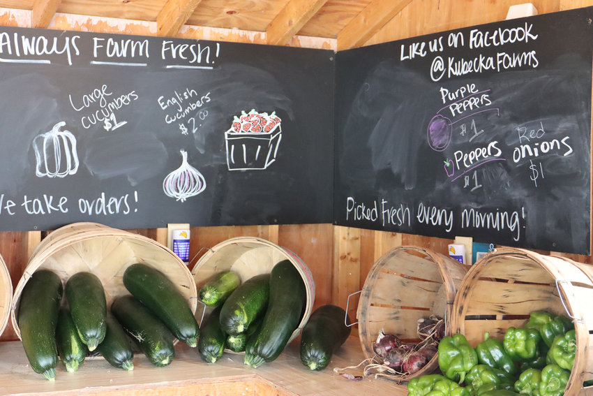 Kubecka Farms sells its fresh produce at last year&rsquo;s Madison County Open  Farm Day.
