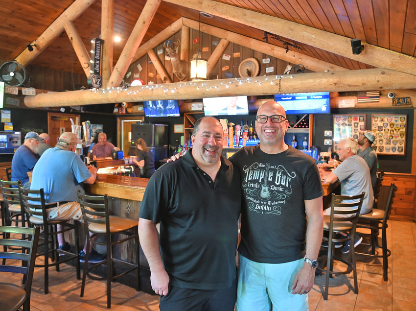 Two of the three owners of Knucklehead&rsquo;s Brew House: Mike DeSantis, left, and Greg Raab. The one owner missing is Mike Collea.
