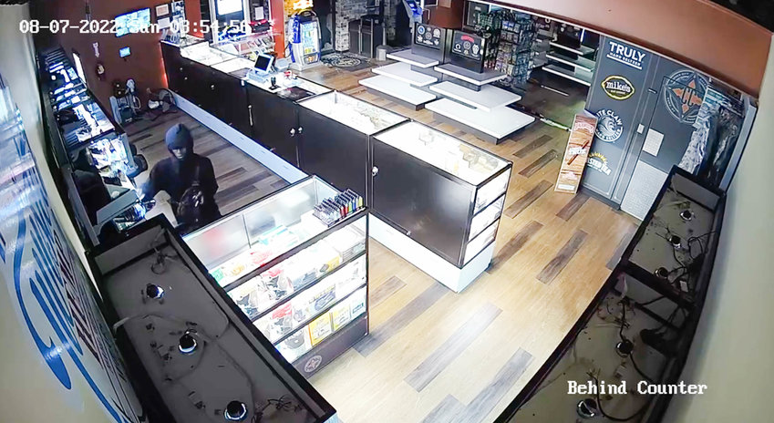 A Black male in a black hoodie is caught on camera burglarizing Copper City Smoke and Beverage in Rome very early Sunday morning. Anyone who recognizes him is asked to call Rome Police at 315-339-7744.