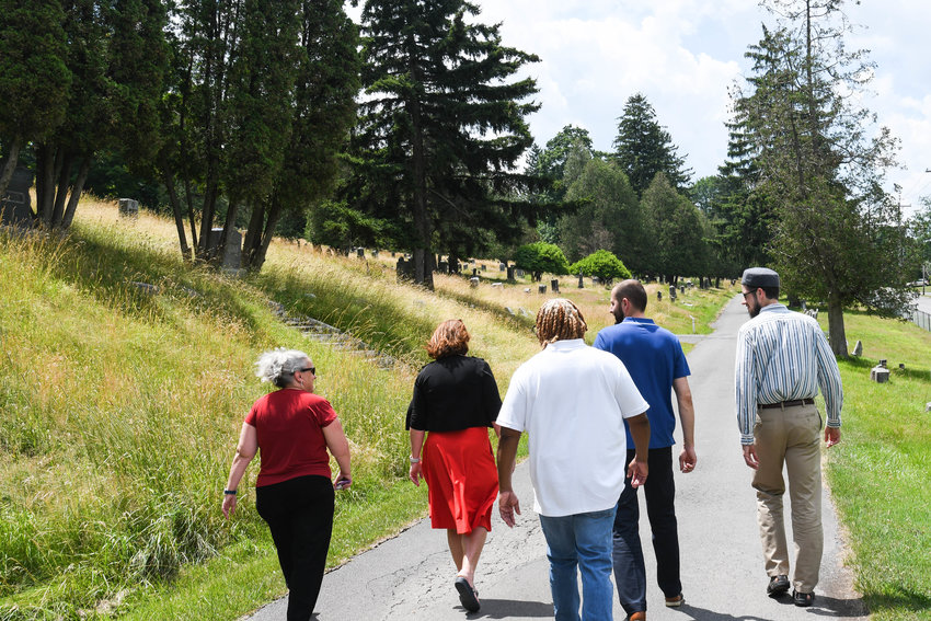 Assemblywoman Marianne Buttenschon, local officials, state representatives, stakeholders, and members of the New York State Department of State-Division of Cemeteries previously toured New Forest Cemetery and Forest Hill Cemetery in Utica back in July.
