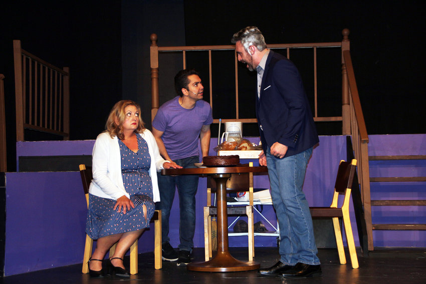 Members of the cast of &lsquo;Next to Normal,&rsquo; from left Jessica Sargent-Wilk, Chris Toia and Shane Archer Reed, perform a scene. The musical, received wide acclaim upon its release in 2009, and the local production is also garnering high praise for its ambition and execution.